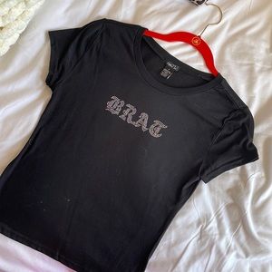 Brat rhinestone t-shirt